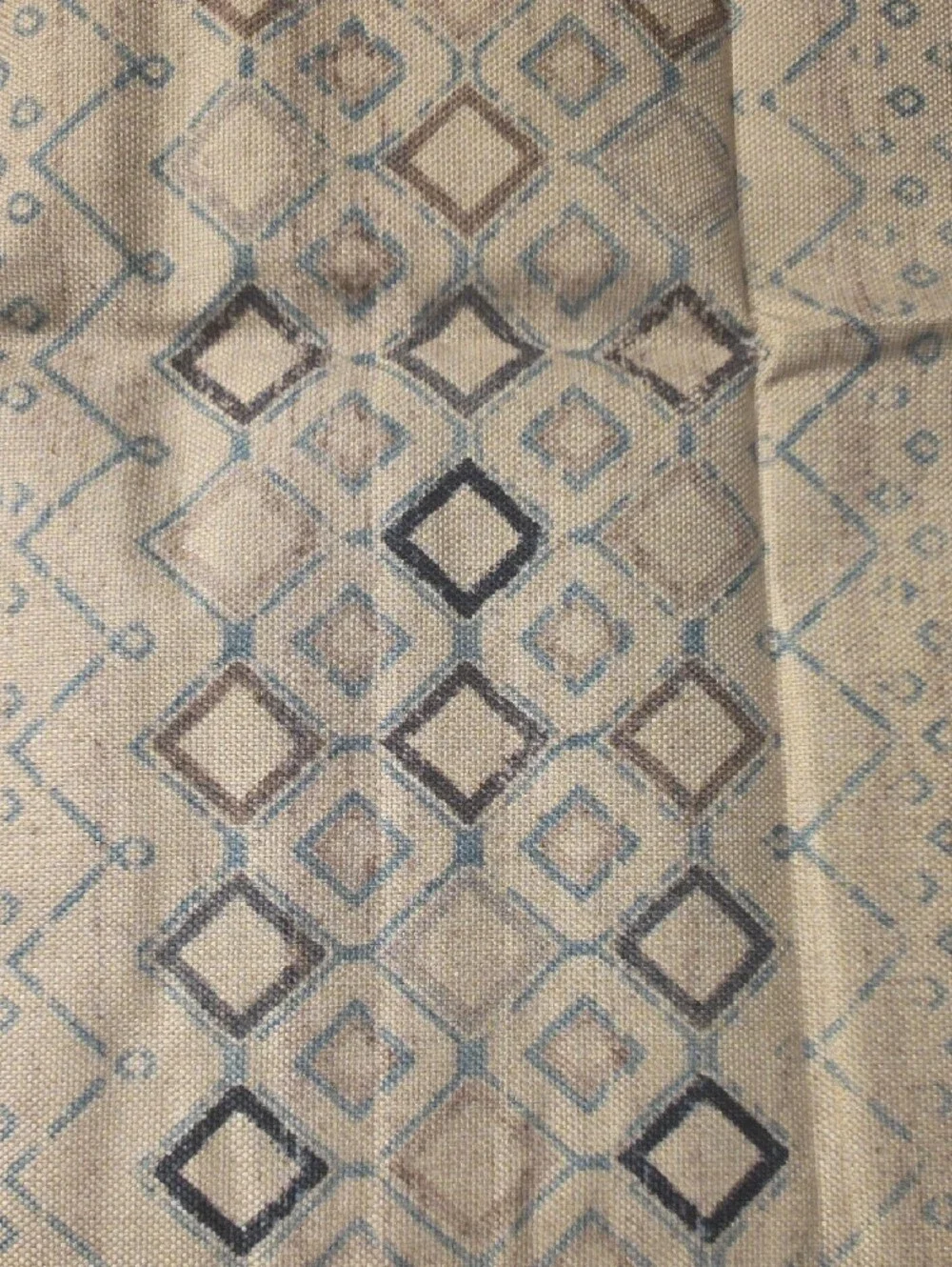 Geometric Pattern Placemat Set - Neutral Blue & Beige